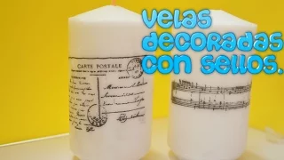 COMO SE HACEN VELAS DECORATIVAS CON SELLOS.