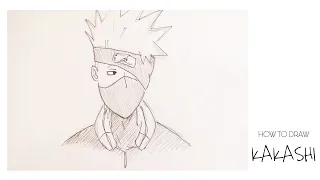 how to draw Kakashi hatake - easy drawing for kids