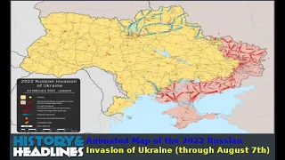 Animated Map of the 2022 Russian Invasion of Ukraine through August 7th