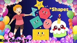 Shapes Song l Shape song for kids🎵Nursery Rhymes & kids Songs l Sing along shapes song -with lyrics