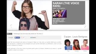 The Voice Kids - Sarah - son profil