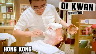 💈 Relaxing Traditional Hot Towel Wet Shave w/ Royal Shaving Products | Oi Kwan Barbers Hong Kong