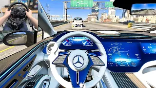 GTA 5 - 2022 Mercedes Benz EQS [Steering Wheel gameplay]