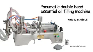 How to use the 10-300ml pneumatic double head liquid filling machine