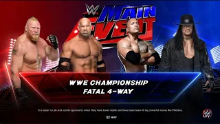 WWE LATEST FATAL 4 WAY MATCH 😱 THE ROCK VS BROCK LESNAR VS GOLDBERG VS UNDERTAKER 2024 LATEST MATCH