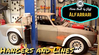 Hangers, sensors and lines - Ferrari engined Alfa 105 Alfarrari build part 90