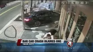 Caught on camera: Car hits pedestrian, crashes into Ybor City business