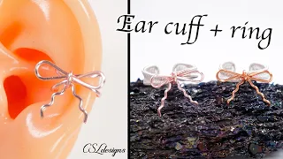 Easy wirework bow for ear cuffs and adjustable rings 🎀