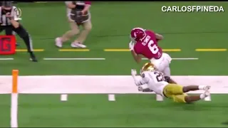 DeVonta Smith touchdown replay Alabama vs Notre Dame