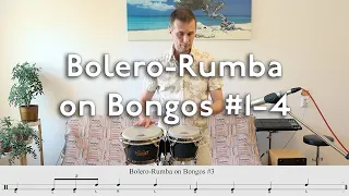 Bolero-Rumba rhythm on Bongos #1–4