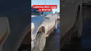 Ford ⚡LIGHTNING⚡ WINTER RANGE 😬🥶❄️ #lightningstrikes #shorts #ford #howto