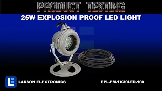 25W Explosion Proof LED Light - 120-277VAC or 11-25V AC/DC - Pedestal Mount - 100' Cord w/ EPP Cap