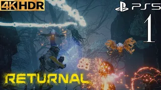 Returnal (PS5) 4K 60FPS HDR Gameplay Walkthrough Part 1: INTRO (FULL GAME) No Commentary