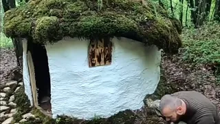 Building a House from a Fairy Tale #bushcraft #build#camp#camping#wildlife#outdoor #viral#fyp#foryou