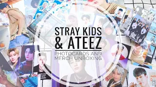 STRAY KIDS & ATEEZ photocards and merch unboxing | Распаковка карт и мерча групп STRAY KIDS и ATEEZ