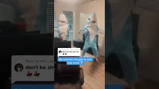 I joined my roommate Shark Dancing - Caught in 4K Part 2 #KatyPerry #CaliforniaGurls #DancingShark