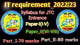 Jt/JTC/SS written Examination Syllabus.