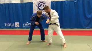 Дзюдо. Борьба за захват. Бросок подхват. Judo. Kumi kata. Uchi mata throw