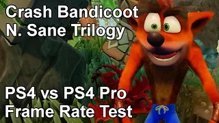 Crash Bandicoot N. Sane Trilogy PS4 vs PS4 Pro Frame Rate Test