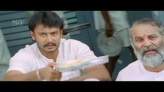 Darshan Teaches A Lesson to Guard At Jail | Prince Kannada Movie Part-6