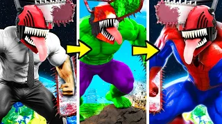 +5 FORMAS DE EVOLUIR PARA OS CHAINSAW-MAN +FORTES DO GTA 5!!! (chainsaw flash, chainsaw chop, hulk..