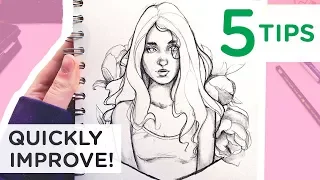 5 TIPS to IMPROVE your art! 【Sketchbook secrets that worked for me】