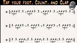 Daily Rhythmic Counting Exercises: #2 Basic Rhythms and Subdivisions in 3/4 Time