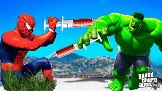 HOMEM ARANHA E HULK NO FILME DA INJEÇÃO - GTA 5