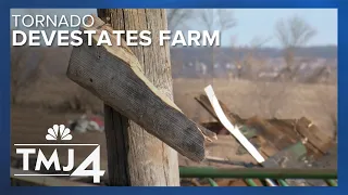 Historic tornado kills four cattle, devastates farm