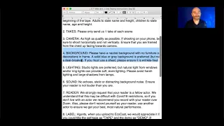 Casting directors' requirements for self tape auditions + Auditioning for Commercials Pt2