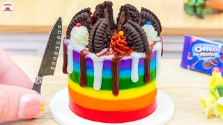 Tasty Rainbow OREO Cake🌈1000+ Miniature Rainbow Cake Recipe🌞Best Of Rainbow Cake Ideas