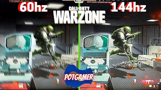 What it looks like to play in 144hz vs 60hz! Call Of Duty: Warzone (Ultimate Comparison)