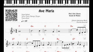 🎼 Ave Maria (2) - 66 - Johann Sebastian Bach - Charles Gounod - Tutorial Partitura Fácil