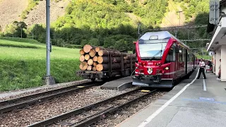 Bernina-Bahn im Störungsmodus - 4K HDR