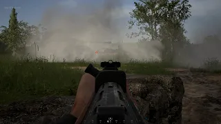 Tank blown up by a Satchel Charge - Hell Let Loose
