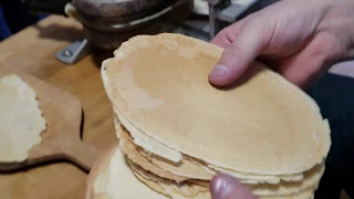 Making Slovakian Christmas Wafers with an Antique Wafer Iron