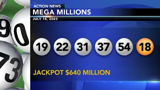 Winning Mega Millions numbers drawn for $640M jackpot