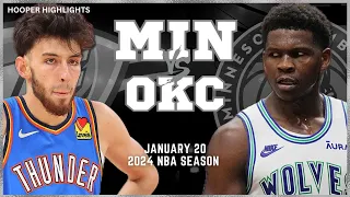 Minnesota Timberwolves vs Oklahoma City Thunder Full Game Highlights | Jan 20 | 2024 NBA Season