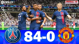 FIFA 23 - Ronaldo Messi Mbappe Neymar Haaland All Stars | PSG vs Man United | UCL Final | Gameplay