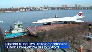 Intrepid Museum's historic Concorde jet returns after restoration