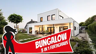 Bungalow for best-agers and families: brilliantly planned 3 in 1 prefabricated house | House tour