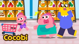 Safety Tips At the Mall | Lost in the Supermarket, Elevator Song and More! | Kids Songs | Cocobi