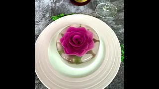 3D Jelly Art(How to make rose)