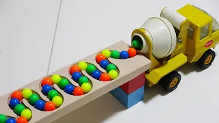 Marble Run Race  ☆ HABA Slope, Dump Truck & Garbage Truck # 7