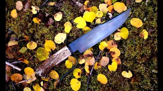 Forging a Bowie knife from a rusty leaf spring part 2