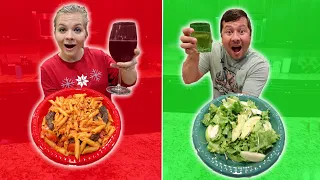 ONLY USING ONE COLOR TO COOK Challenge - Best Gourmet Meal WINS!