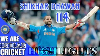 Shikhar Dhawan First ODI Century 114 Highlights | India vs South Africa ICC CHAMPIONS TROPHY 2013