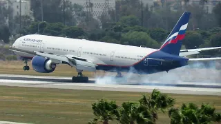 Aeroflot Boeing 777-300ER Landing at Los Angeles LAX Airport | VP-BGB