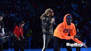 future bring out baby future at opening night hawks game
