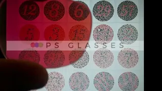 COLOR BLIND RED GREEN COLOR BLIND GLASSES ISHIHARA TEST DEMONSTRATION